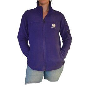 Columbia Women's Pebble Beach 1919 Fleece Jacket XL Purple Full-Zip